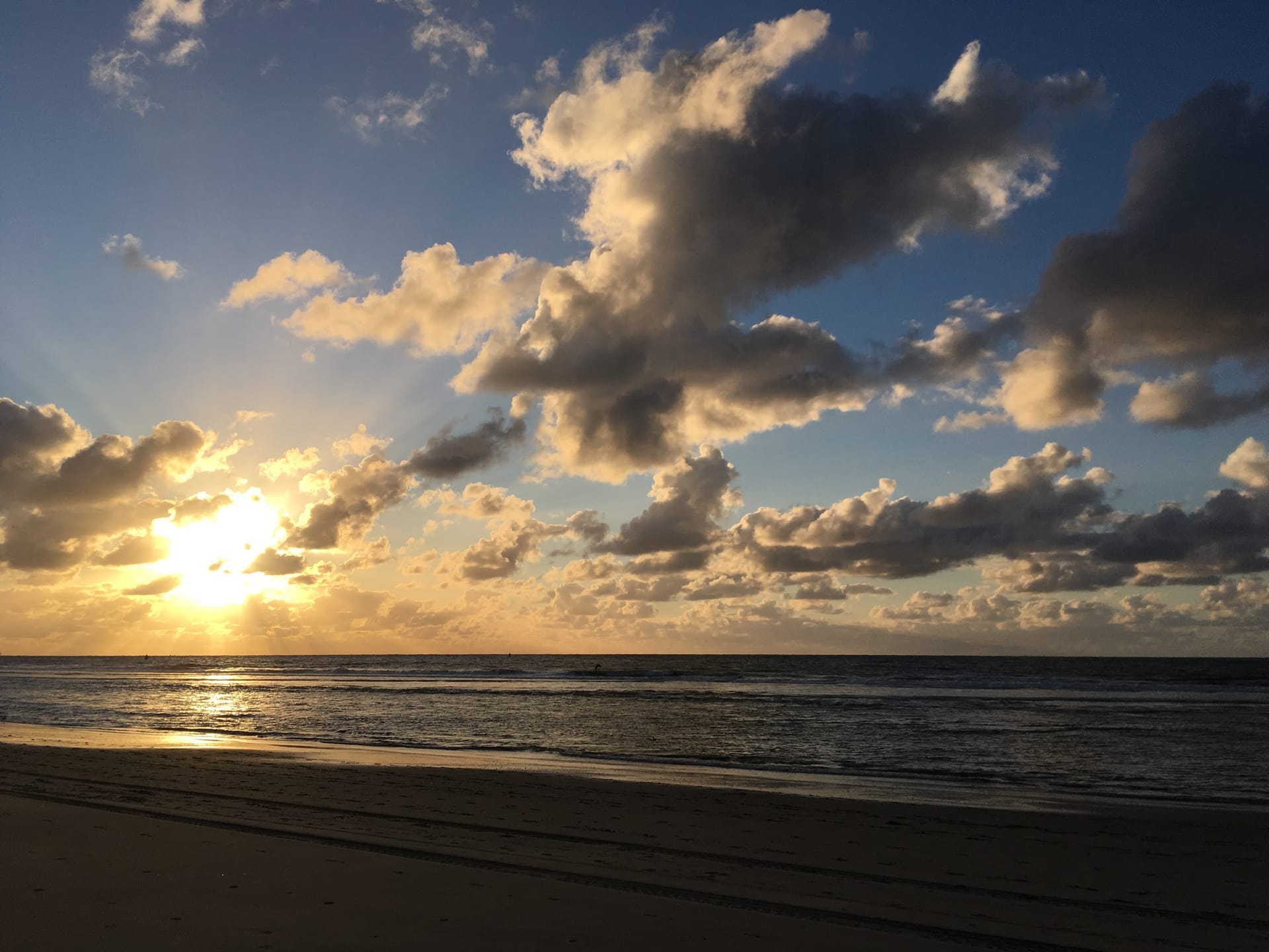 Zonsondergang strand